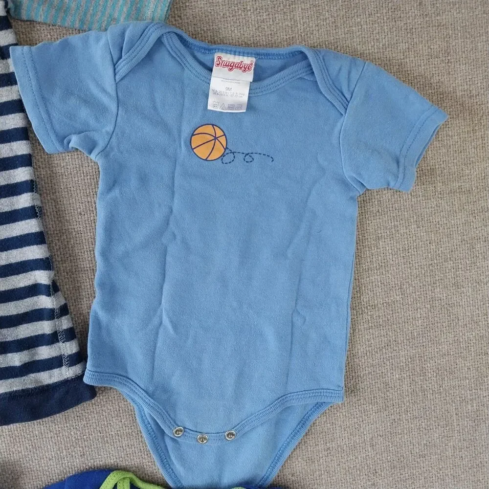 Baby Infant Boy Clothing Bundle Bodysuit Variety Of Colors 11 Pieces Newborn #8